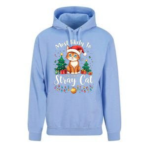 Most Likely To Bring Home A Stray Cat Christmas Santa Hat Cool Gift Unisex Surf Hoodie