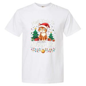 Most Likely To Bring Home A Stray Cat Christmas Santa Hat Cool Gift Garment-Dyed Heavyweight T-Shirt