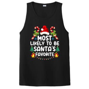 Most Likely To Be SantaS Favorite Matching Christmas PosiCharge Competitor Tank