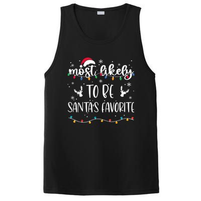 Most Likely To Be SantaS Favorite Matching Christmas PosiCharge Competitor Tank