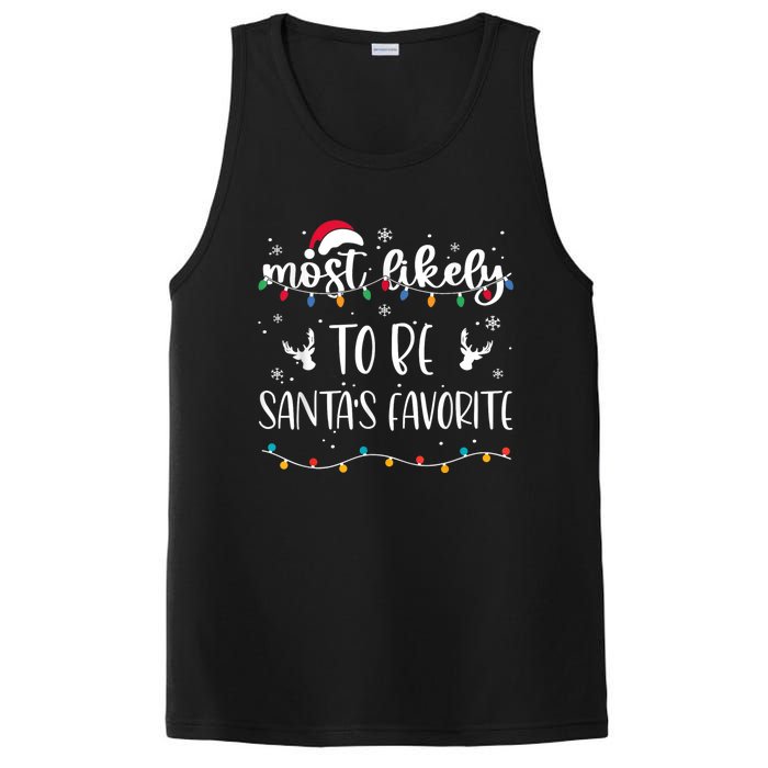 Most Likely To Be SantaS Favorite Matching Christmas PosiCharge Competitor Tank