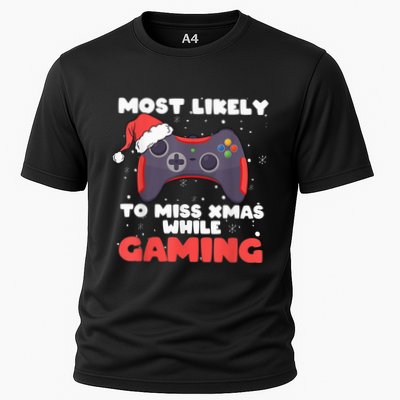 Most Likely To Miss Christmas While Gaming, Xmas Family Performance Shirt