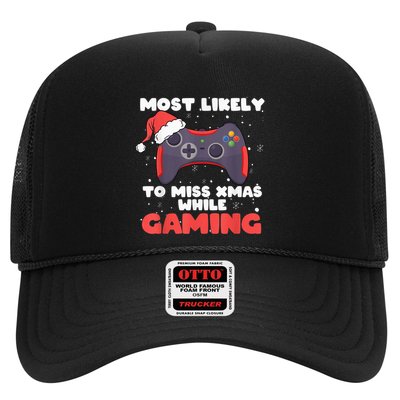 Most Likely To Miss Christmas While Gaming, Xmas Family Trucker Hat