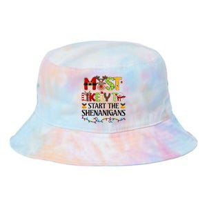 Most Likely To Start The Shenanigans Christmas Family Xmas Tie Dye Newport Bucket Hat