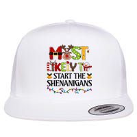 Most Likely To Start The Shenanigans Christmas Family Xmas Flat Bill Trucker Hat