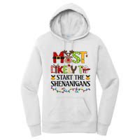 Most Likely To Start The Shenanigans Christmas Family Xmas Women's Pullover Hoodie