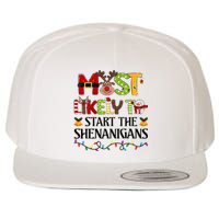 Most Likely To Start The Shenanigans Christmas Family Xmas Wool Snapback Cap