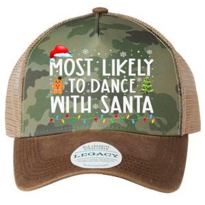 Most Likely To Dance With Santa Family Xmas Holiday Legacy Tie Dye Trucker Hat