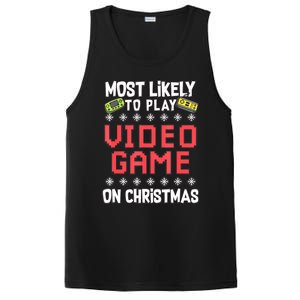 Most Likely To Play Video Games On Christmas Xmas Lights PosiCharge Competitor Tank