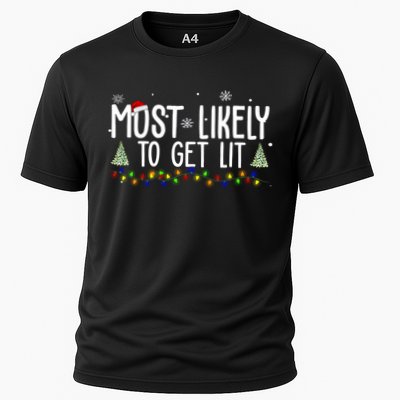 Most Likely To Get Lit Funny Christmas Performance Shirt
