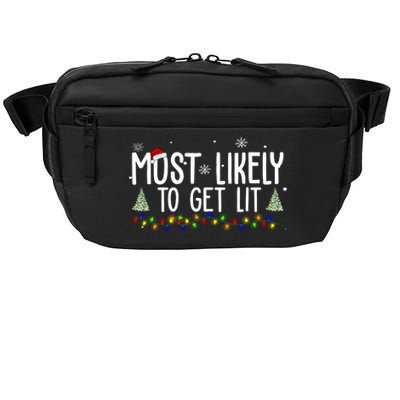 Most Likely To Get Lit Funny Christmas Crossbody Pack