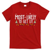 Most Likely To Get Lit Funny Christmas T-Shirt