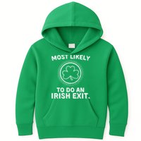 Most Likely To Do An Irish Exit Funny St Patricks Day Kids Hoodie