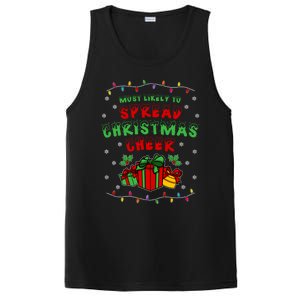 Most Likely To Spread Christmas Cheer Funny Gift PosiCharge Competitor Tank