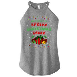 Most Likely To Spread Christmas Cheer Funny Gift Women's Perfect Tri Rocker Tank