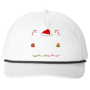 Most Likely To Start All The Shenanigans family Christmas Snapback Five-Panel Rope Hat