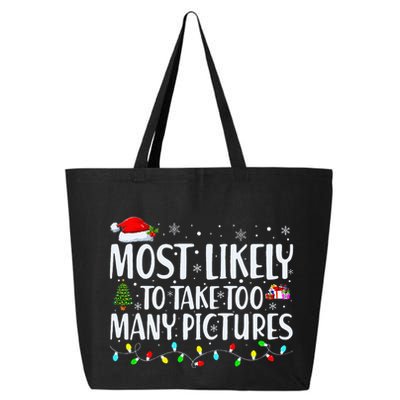 Most Likely To Take Too Many Pictures Funny Christmas 25L Jumbo Tote