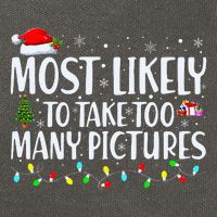 Most Likely To Take Too Many Pictures Funny Christmas Cotton Canvas Backpack
