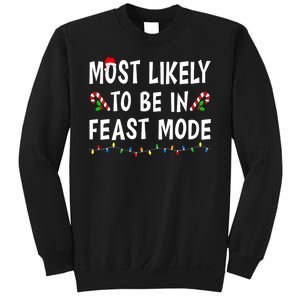 Most Likely To Be In Feast Mode Xmas Funny Family Christmas Sweatshirt