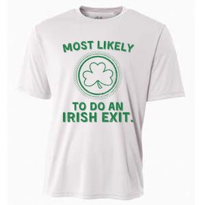 Most Likely To Do An Irish Exit Funny St Patricks Day Cooling Performance Crew T-Shirt