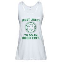 Most Likely To Do An Irish Exit Funny St Patricks Day Ladies Essential Flowy Tank