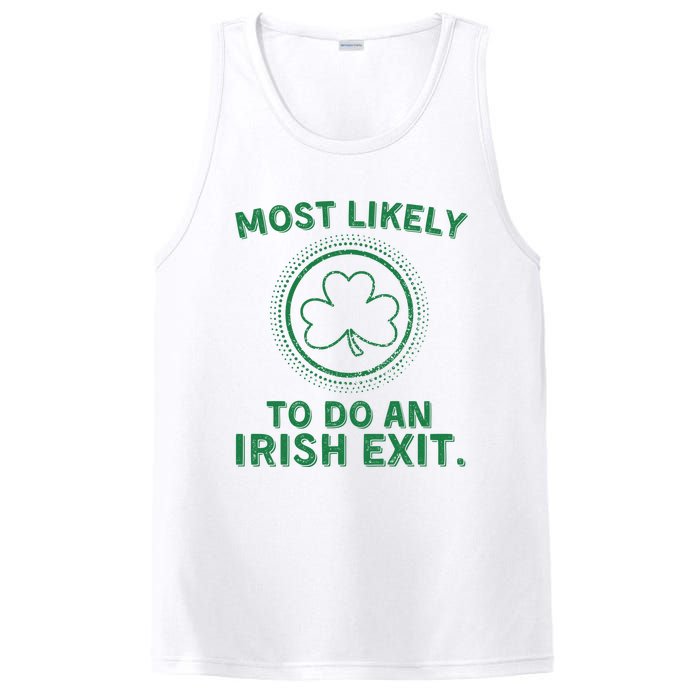 Most Likely To Do An Irish Exit Funny St Patricks Day PosiCharge Competitor Tank