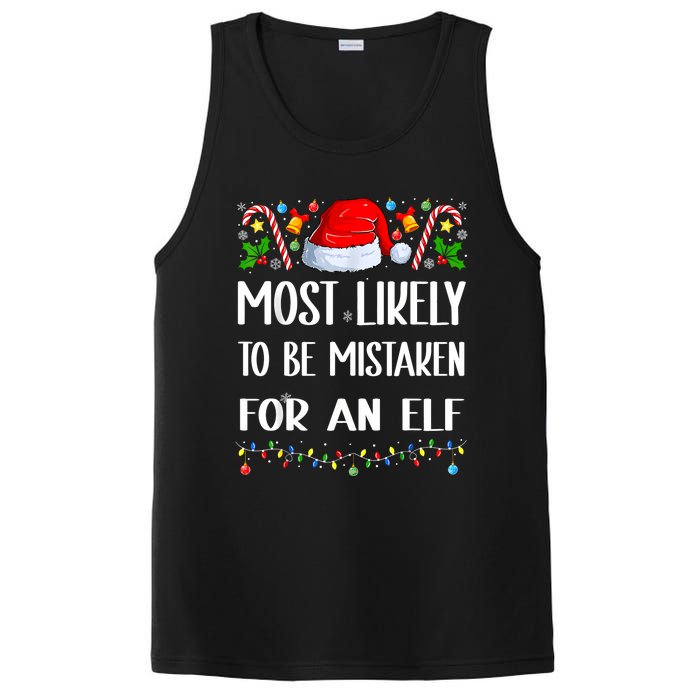 Most Likely To Be Mistaken For An Elf Christmas Pajamas PosiCharge Competitor Tank