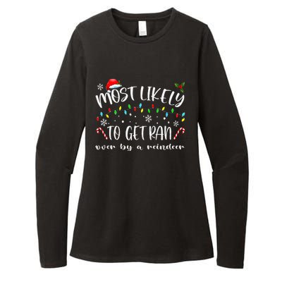 Most Likely To Get Ran Over By A Reindeer Family Christmas Womens CVC Long Sleeve Shirt