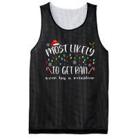 Most Likely To Get Ran Over By A Reindeer Family Christmas Mesh Reversible Basketball Jersey Tank