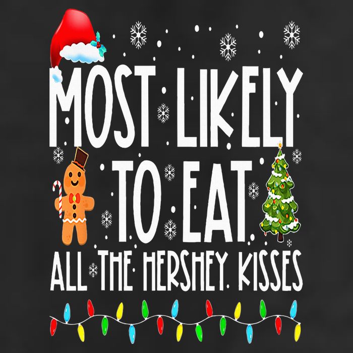 Most Likely To Eat All The Hershey Kisses Funny Xmas Lights Adult Drive Performance Visor