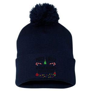 Most Likely To Sleep Through Christmas Morning Funny Christmas Family Matching Pom Pom 12in Knit Beanie