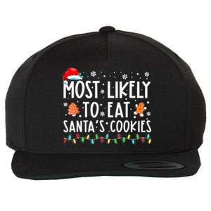 Most Likely To Eat Santas Cookies Family Christmas Holiday  Wool Snapback Cap