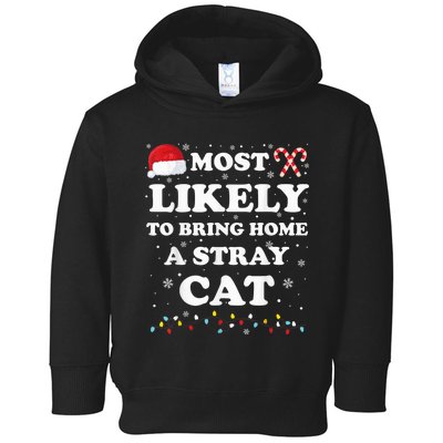 Most Likely To Bring Home A Stray Cat Matching Family Toddler Hoodie