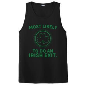 Most Likely To Do An Irish Exit Funny St Patricks Day PosiCharge Competitor Tank