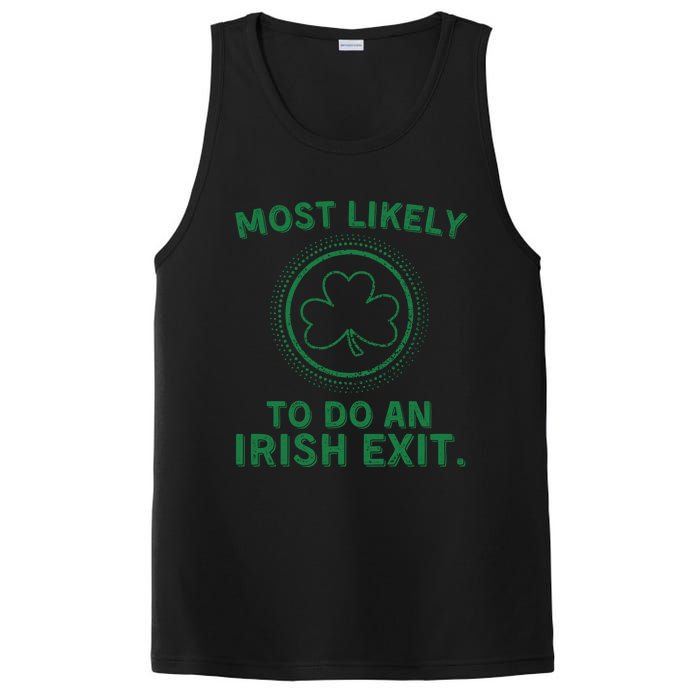 Most Likely To Do An Irish Exit Funny St Patricks Day PosiCharge Competitor Tank