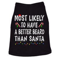 Most Likely To Have Better Beard Than Santa Funny Christmas Gift Doggie Tank