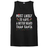 Most Likely To Have Better Beard Than Santa Funny Christmas Gift PosiCharge Competitor Tank