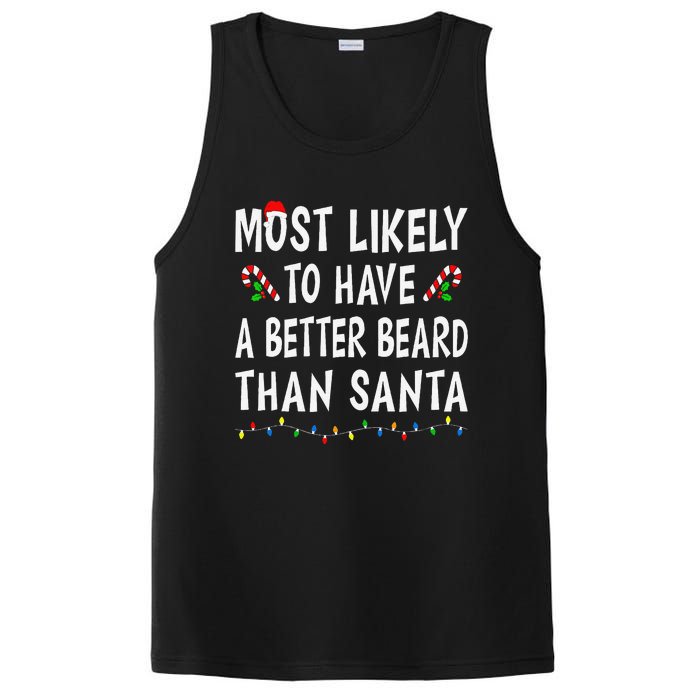 Most Likely To Have Better Beard Than Santa Funny Christmas Gift PosiCharge Competitor Tank