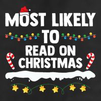 Most Likely To Read On Christmas Family Group Matching Xmas 7 Panel Mesh Trucker Snapback Hat