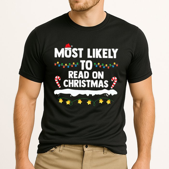 Most Likely To Read On Christmas Family Group Matching Xmas Performance Shirt