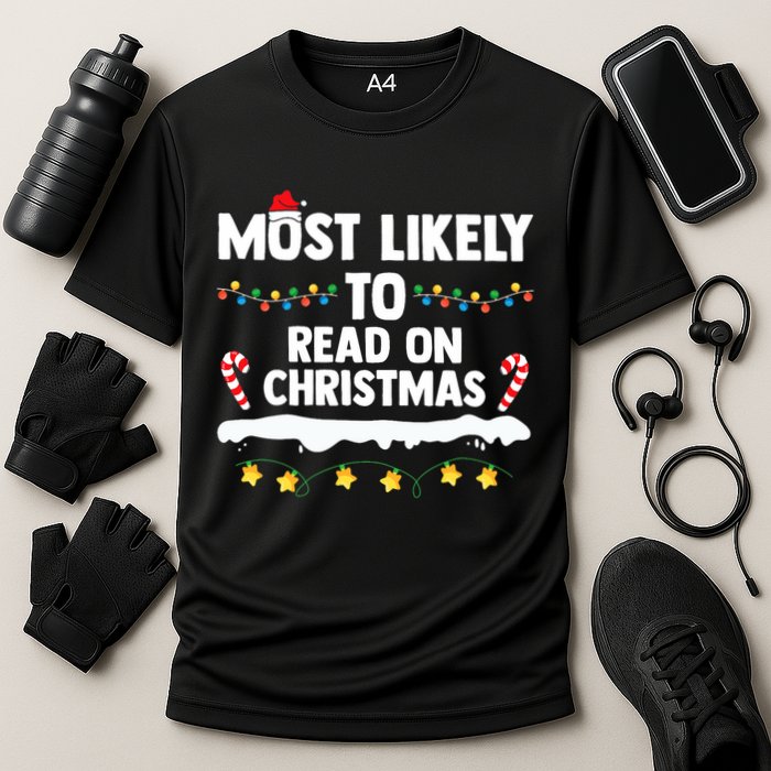 Most Likely To Read On Christmas Family Group Matching Xmas Performance Shirt