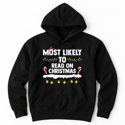 Most Likely To Read On Christmas Family Group Matching Xmas Hoodie