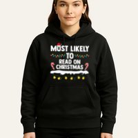 Most Likely To Read On Christmas Family Group Matching Xmas Hoodie