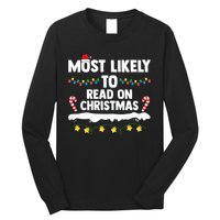 Most Likely To Read On Christmas Family Group Matching Xmas Long Sleeve Shirt