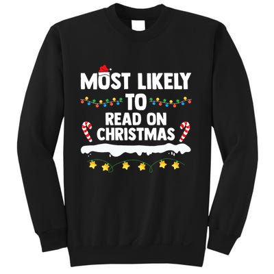 Most Likely To Read On Christmas Family Group Matching Xmas Sweatshirt