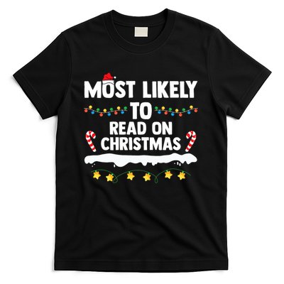 Most Likely To Read On Christmas Family Group Matching Xmas T-Shirt
