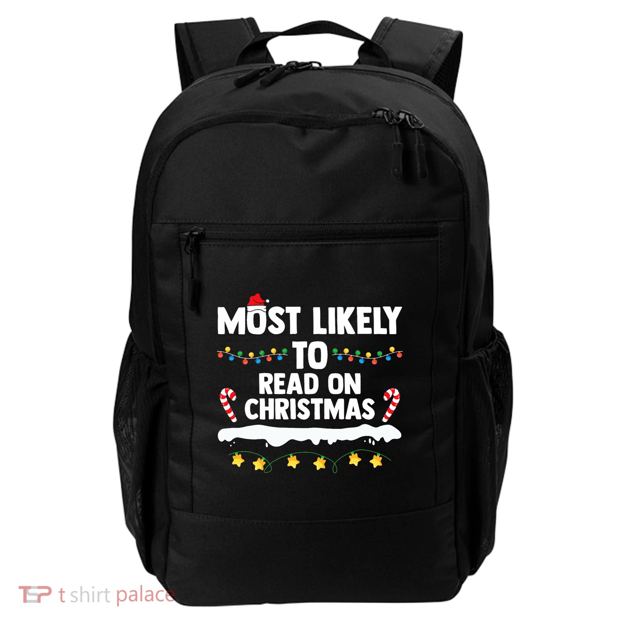 Most Likely To Read On Christmas Family Group Matching Xmas Backpack