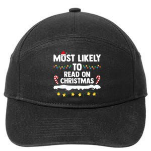 Most Likely To Read On Christmas Family Group Matching Xmas 7-Panel Snapback Hat