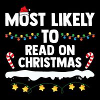 Most Likely To Read On Christmas Family Group Matching Xmas 7-Panel Snapback Hat
