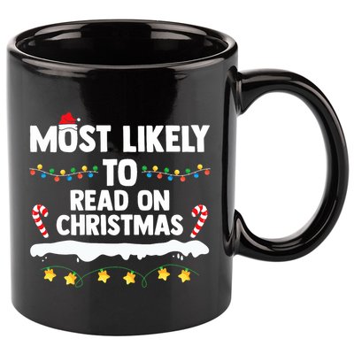 Most Likely To Read On Christmas Family Group Matching Xmas 11oz C Handle Ceramic Mug